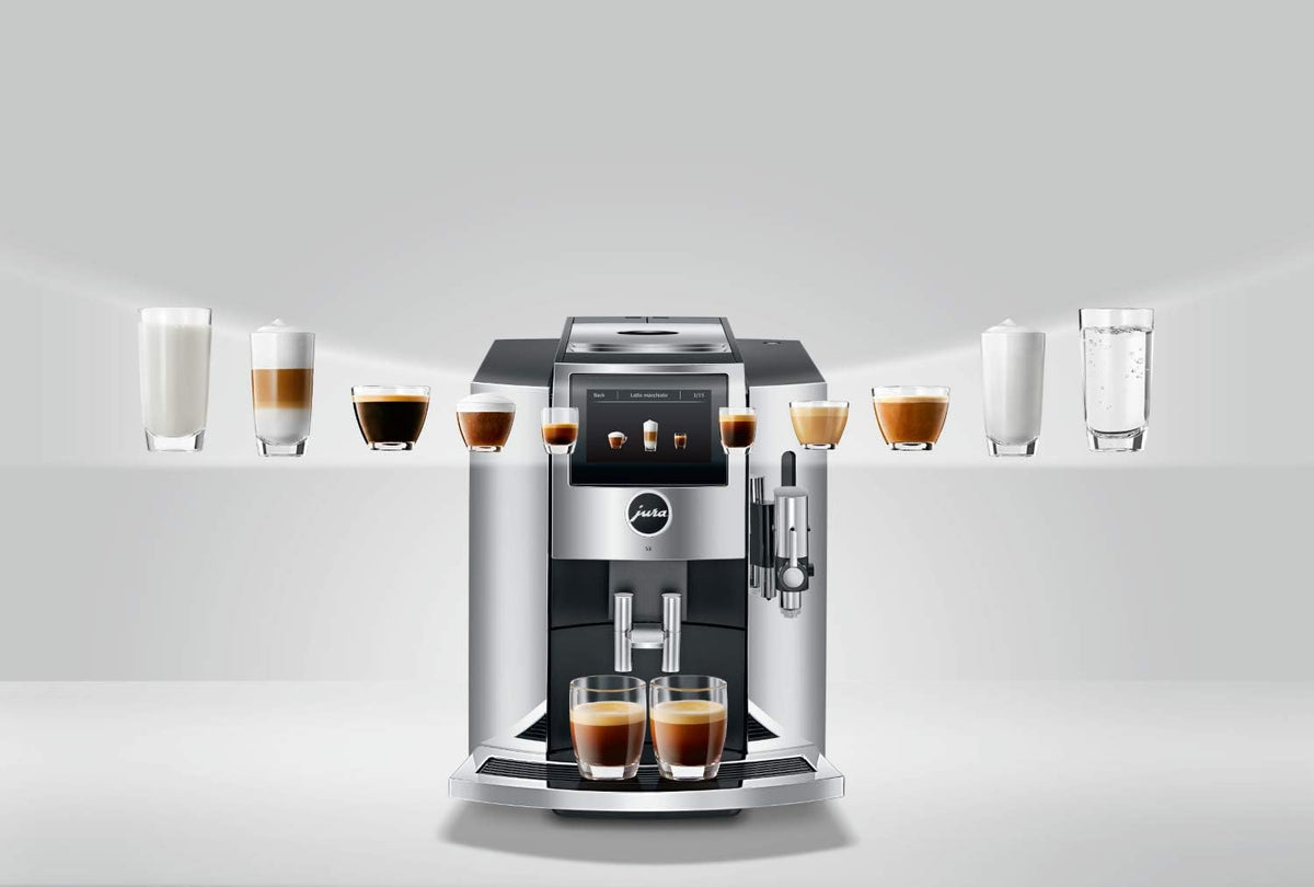 Chrome Automatic Coffee Machine, 64 ounces, white V811