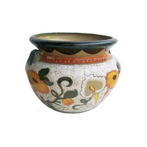 Small-Sized Talavera Ceramic Garden Pot U13464