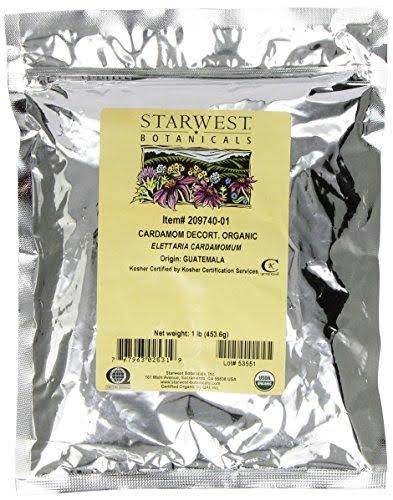 Organic Cardamom Decorticated 1 lb D501