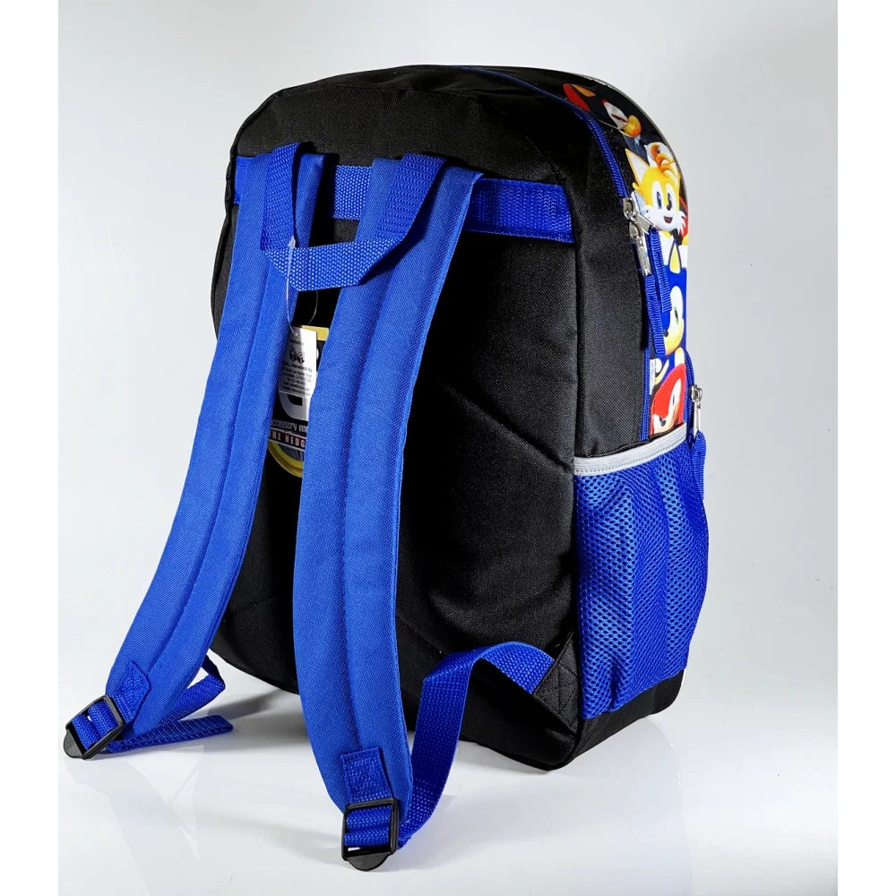Blue Black Sonic Backpack with Insulated Lunch Bag V988181