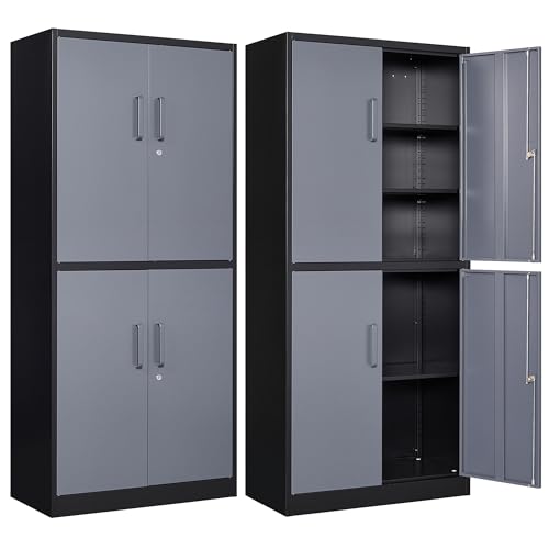 White Metal Storage Cabinet with Lock O111