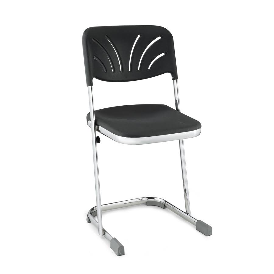 Black 3 Pack Blow Molded Stool with Backrest B61602