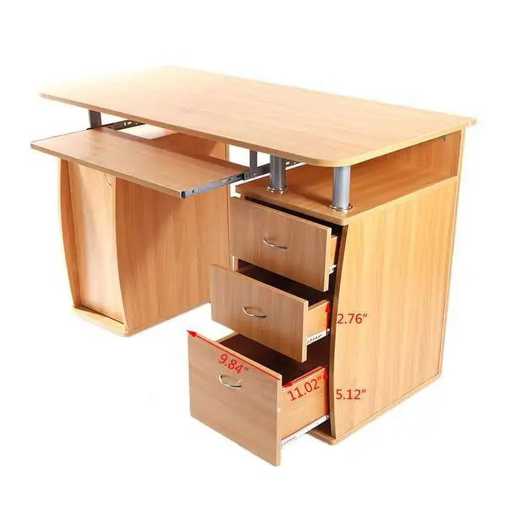 1pc Wood Computer Desk with Drawers P332