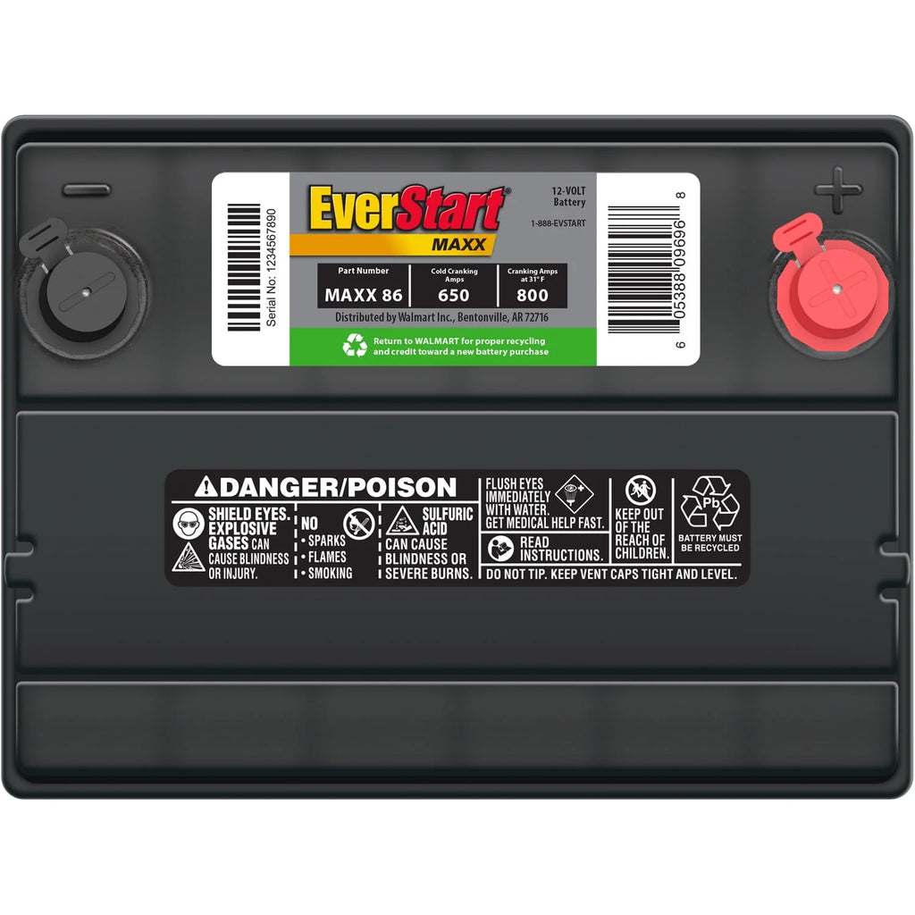 Group Size 86 12 Volt 630 CCA Lead Acid Automotive Battery O915187