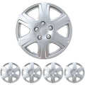 Silver 15" 4 Pieces ABS Plastic Hubcaps B5907