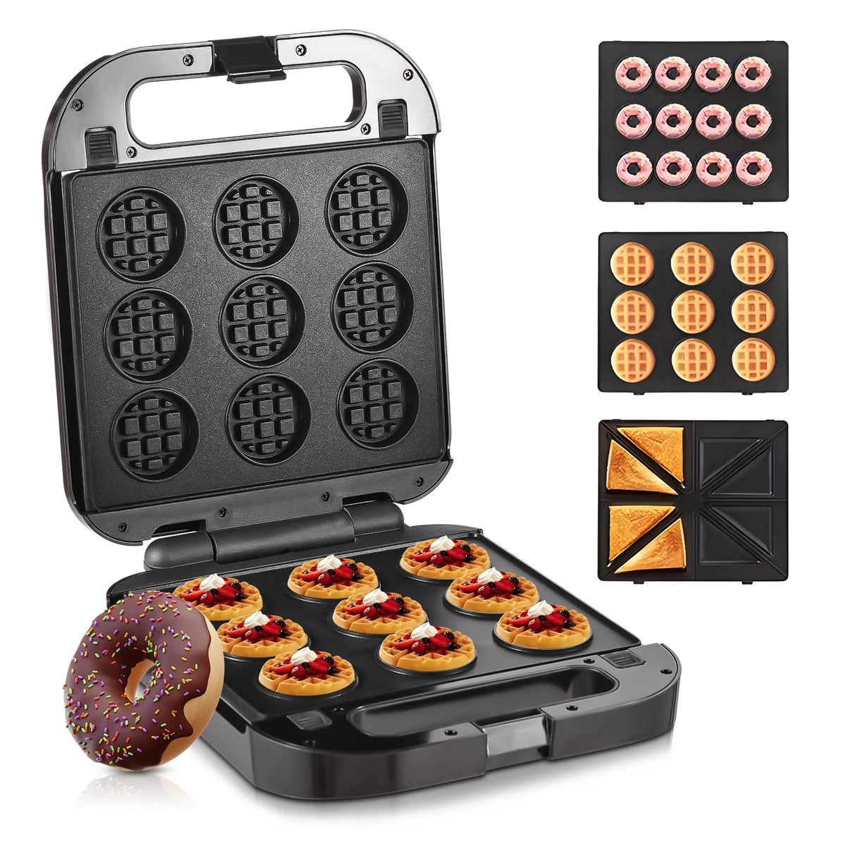 3-in-1 Nonstick Dessert Maker with Removable Plates F17448