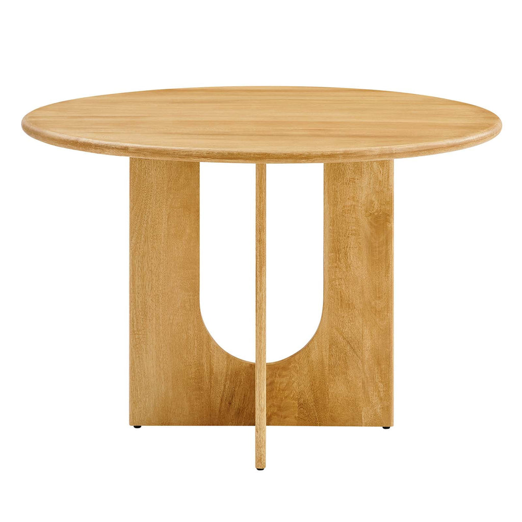 Round 48" Oak Wood Dining Table Y311432