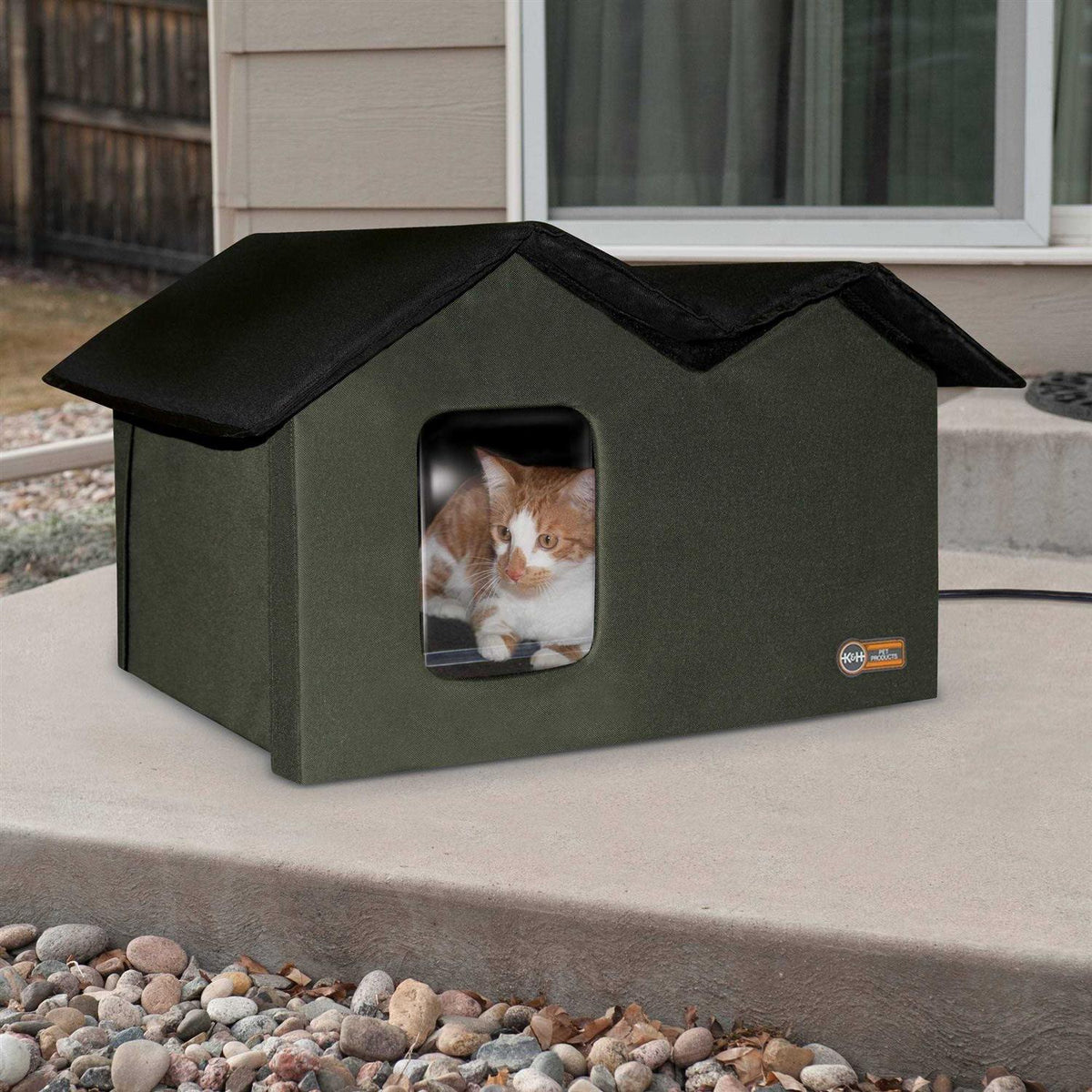 Extra-Wide Outdoor Kitty House M11247