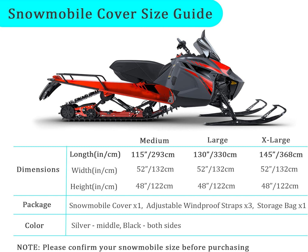 Waterproof X-Large Snowmobile Cover F74197