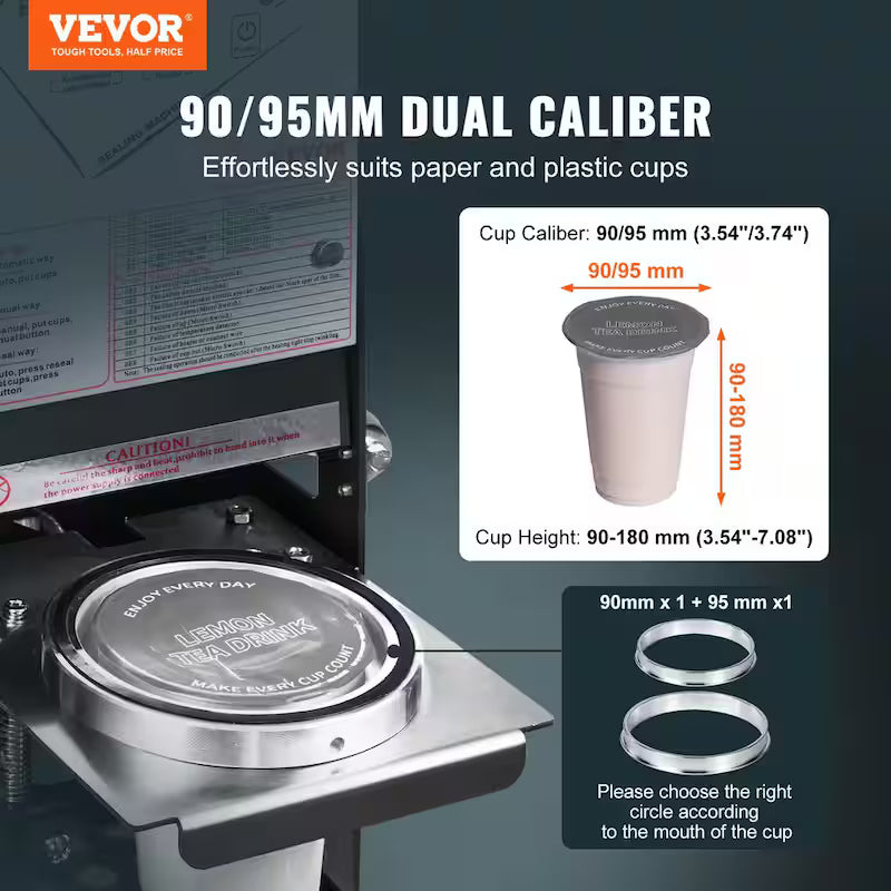 500-650 Cups Automatic Cup Vacuum Sealer with LCD Panel Y112
