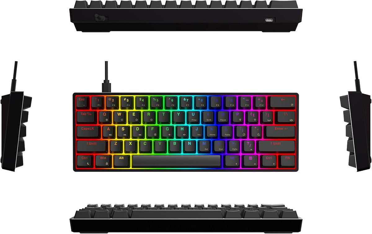 61 Keys Aluminum Hot Swappable RGB Mechanical Gaming Keyboard W187831