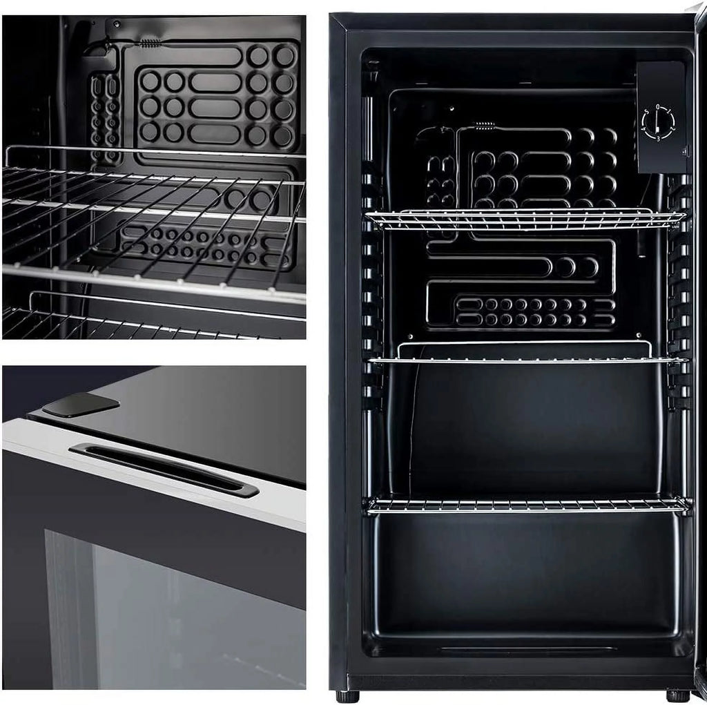 120 Can Beverage Refrigerator Glass Door Stainless Steel S591