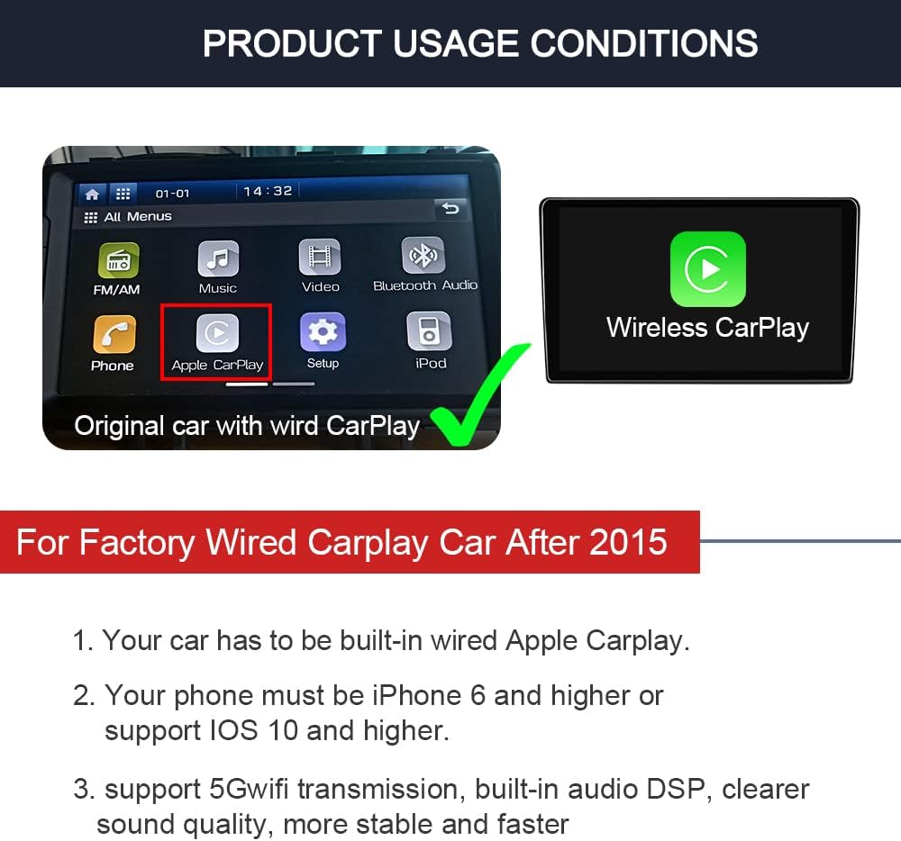 Wireless CarPlay Adapter Dongle Pack of 2 N7119