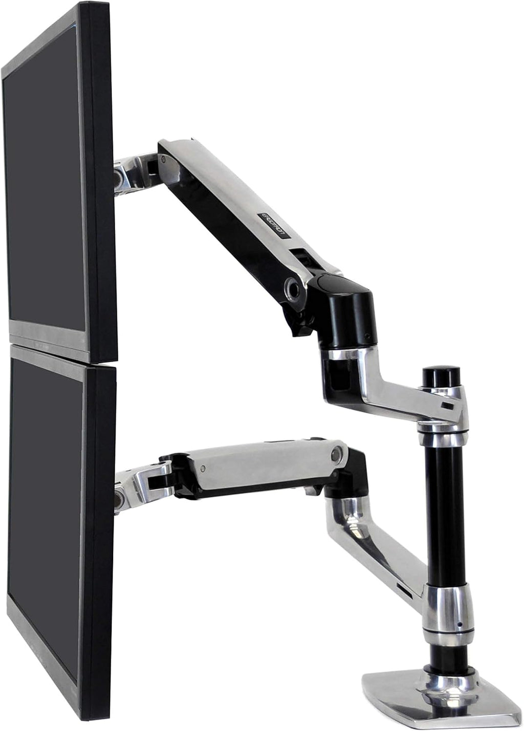 White Tall Pole Dual Monitor Arm A444673
