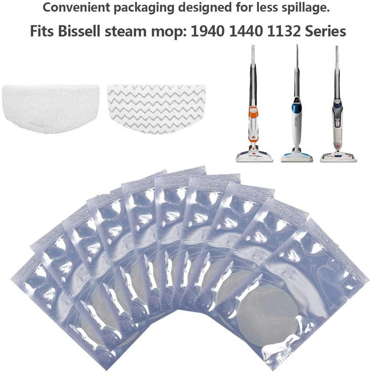 6 Pack Washable Steam Mop Pads Replacement X3408