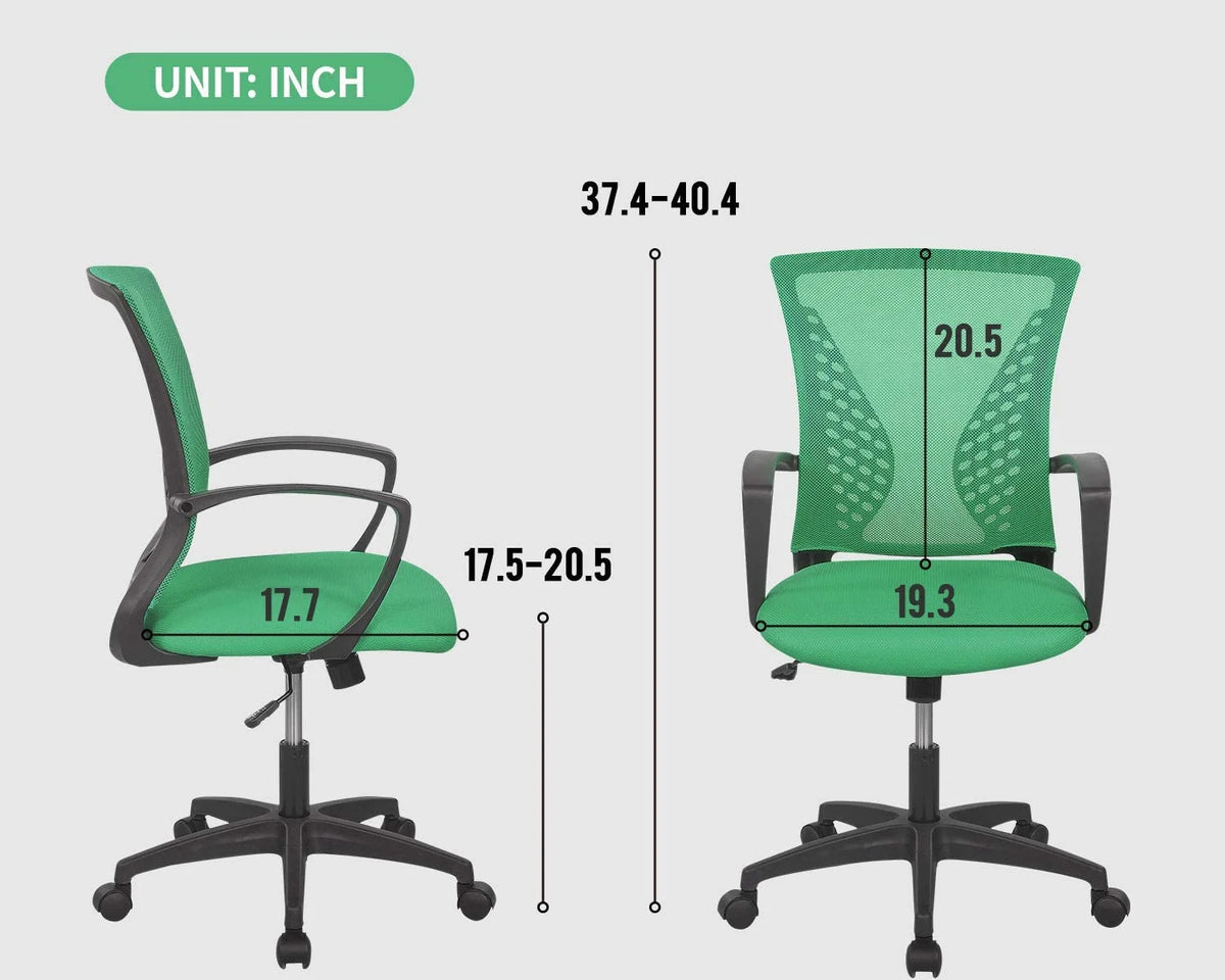Green Mesh Ergonomic Office Chair with Armrests U321918