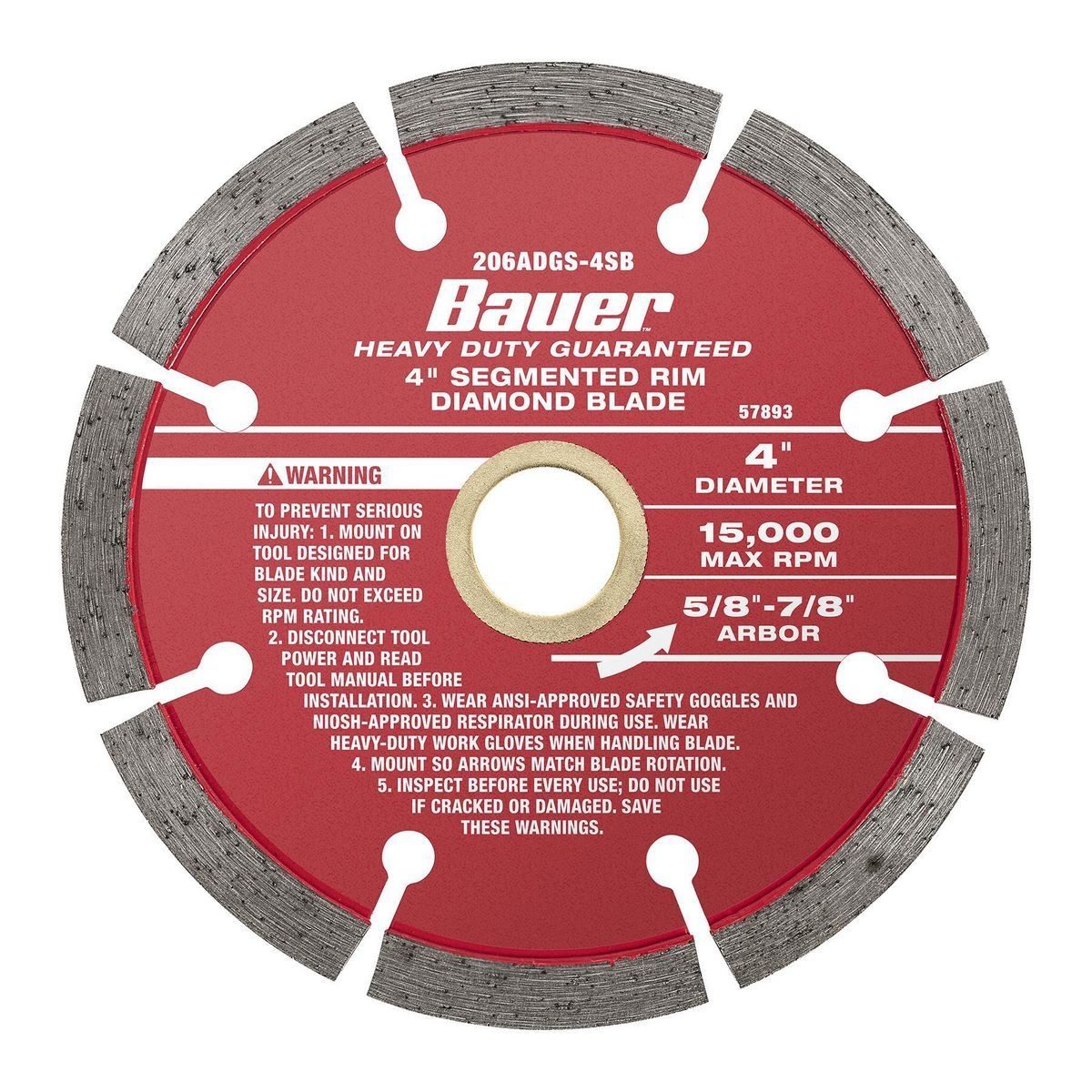 4 in. Segmented Rim Diamond Saw Blade A522525