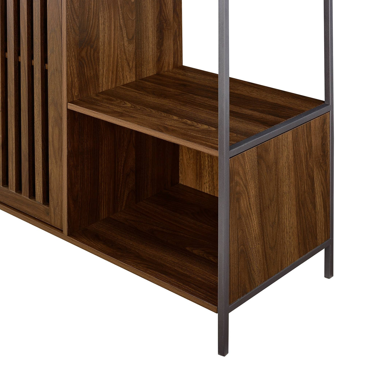 72-Inch Slat Door Hall Tree, Dark Walnut B51213
