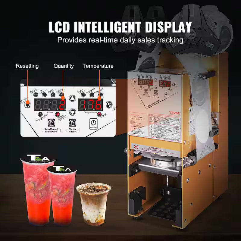 500-650 Cups Automatic Cup Vacuum Sealer with LCD Panel Y112