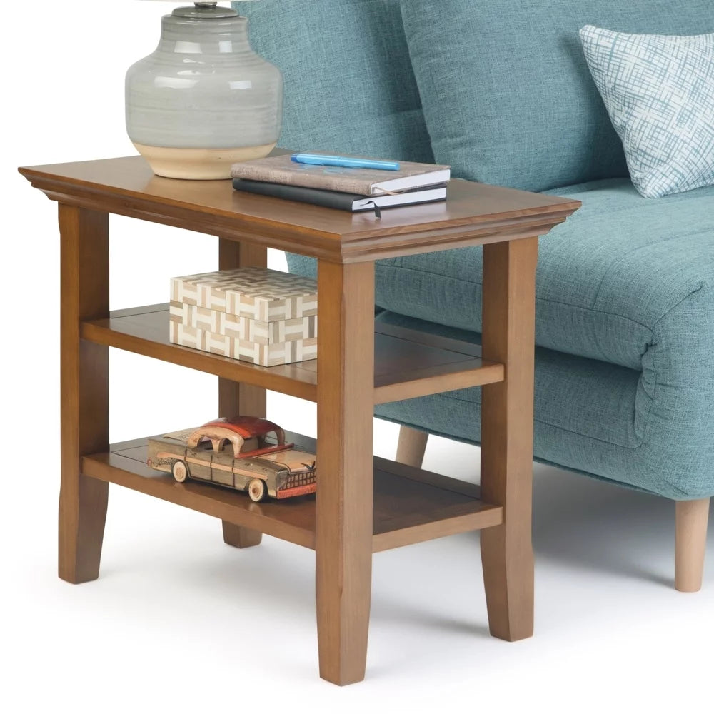 Light Golden Brown Wood Side Table I896