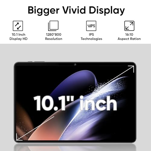 10 inch Android 14 Tablet 6GB RAM 64GB ROM Black Y204732