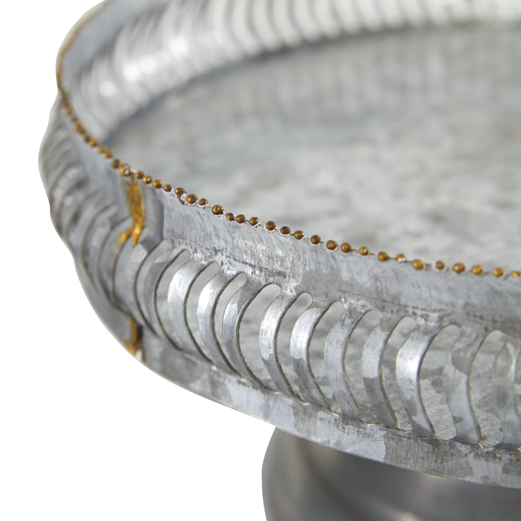 Round Gold Metal Set of 2 Cake Stand P392