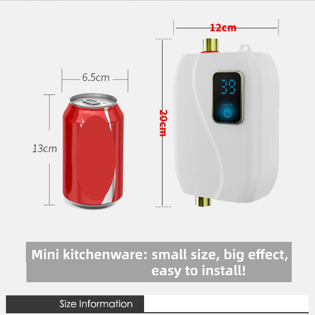 Instant Water Heater 3000W Electric Tankless with LCD Display T5848