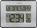 Silver Atomic Full Calendar Clock S9407