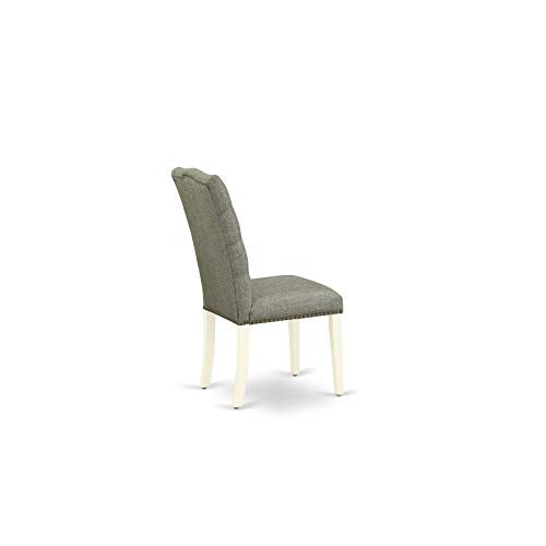 7 Piece Dining Set with Rectangle Table and 6 Gray Fabric Upholstered Chairs X916