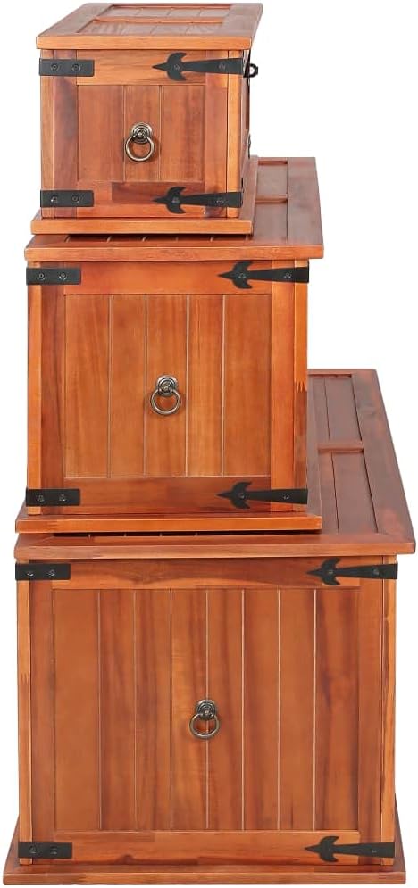 Wooden Storage Trunks with Latch Closure J590