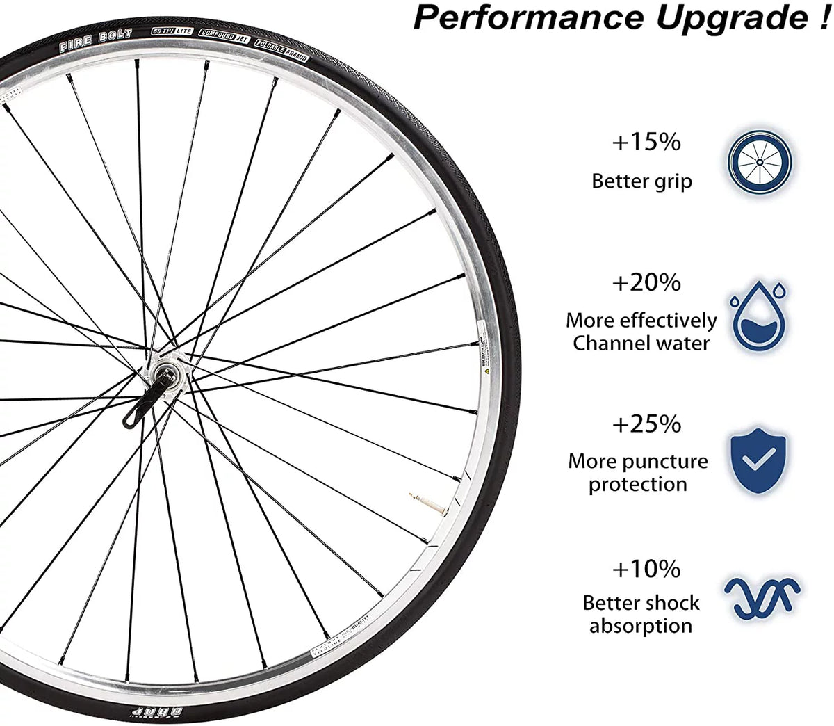 20 PACK 700x25c Foldable 60 TPI Road Bike Tire W127