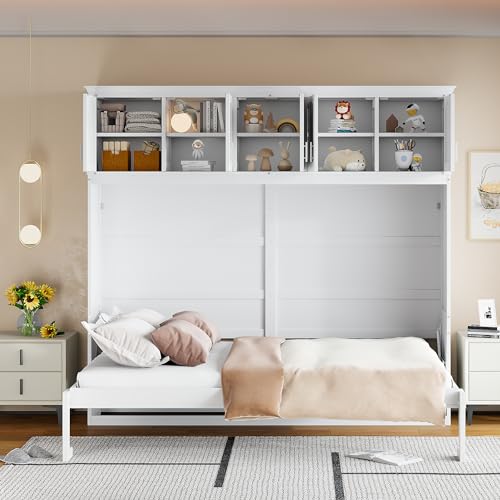 Grey Full Size Solid Wood Murphy Bed A107703