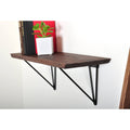 Dark Brown Wood Bracket Shelf F622