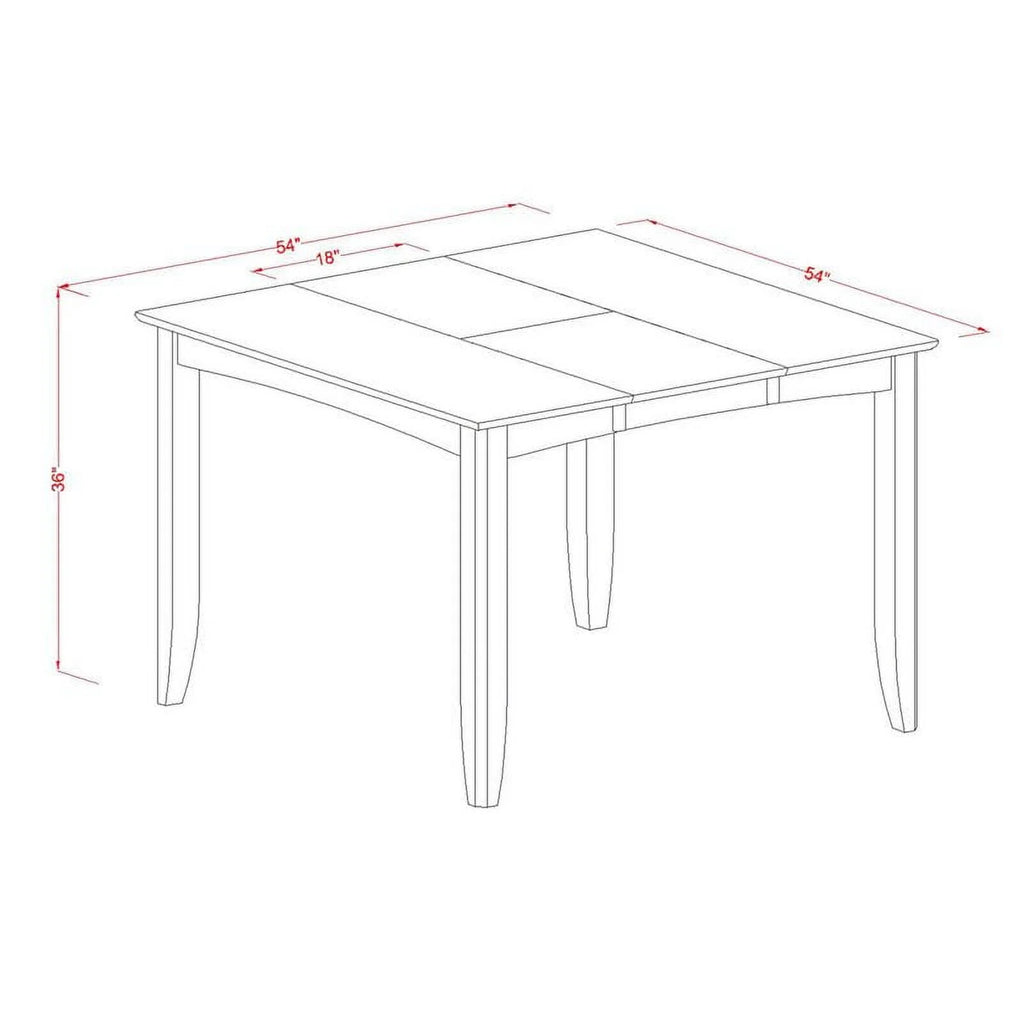 54" Square Wood Dining Table X522705