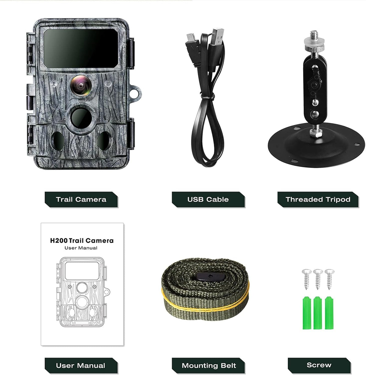 4K WiFi 30MP Trail Camera with 940nm No-Glow IR LEDs Night Vision 0.2s Motion Activated Waterproof IP66 R43099