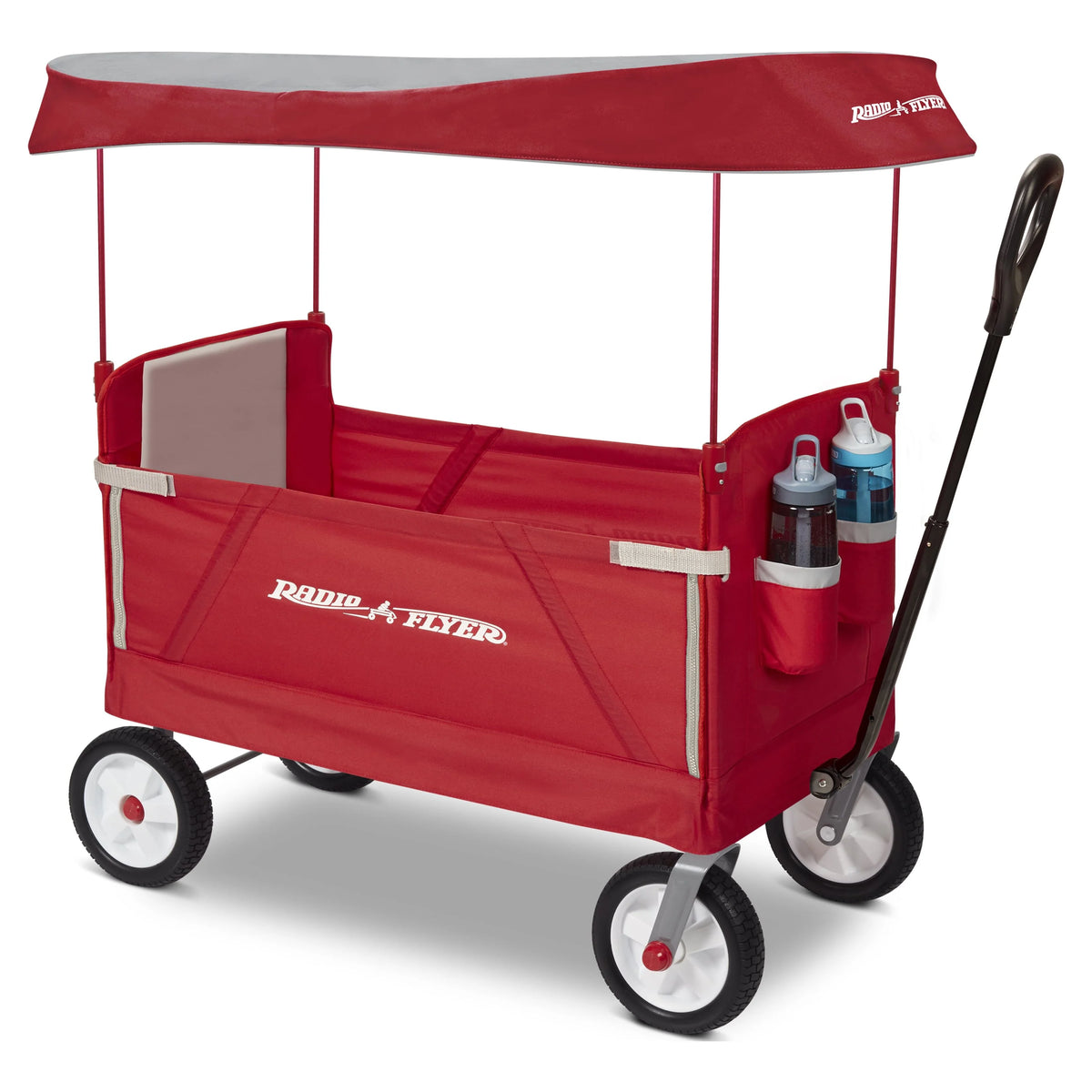 3-in-1 Folding Kids Wagon with Canopy, Red A87427