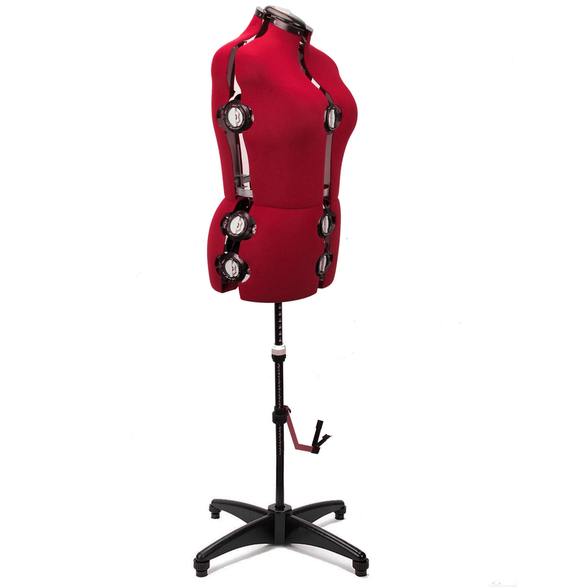 13 Dials Female Fabric Adjustable Mannequin Dress Form Red Large T7153