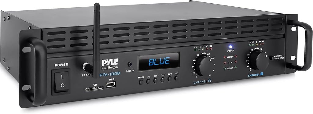 2-Channel Rack Mount Bluetooth Power Amplifier 1000 Watt O175619