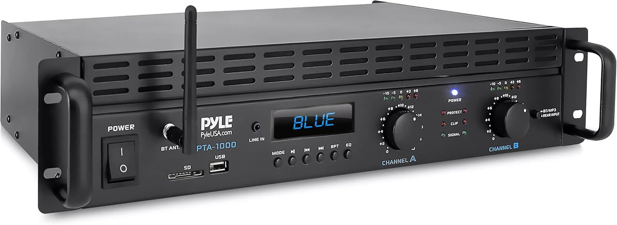 2-Channel Rack Mount Bluetooth Power Amplifier 1000 Watt O175619