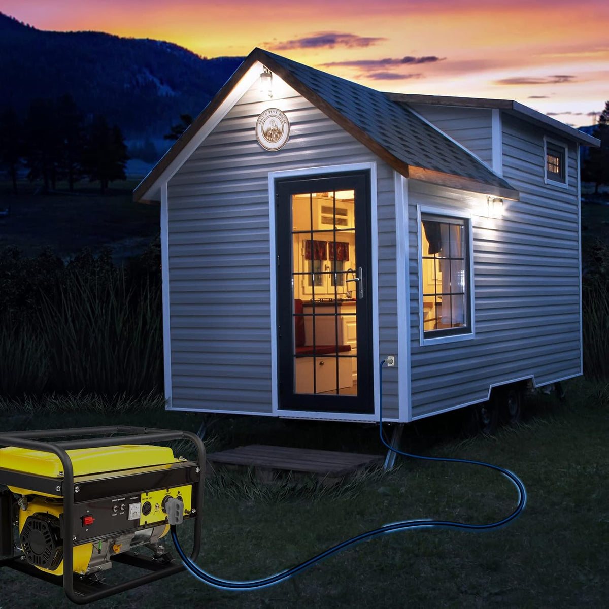 15FT 50 Amp RV Power Extension Cord with Cord Organizer H187481