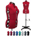 13 Dials Female Fabric Adjustable Mannequin Dress Form Red Large T7153