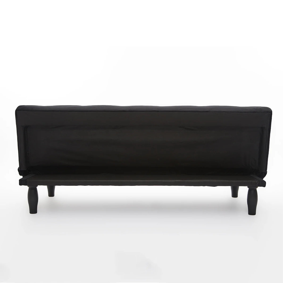 Black Velvet Futon Sofa Bed F9181