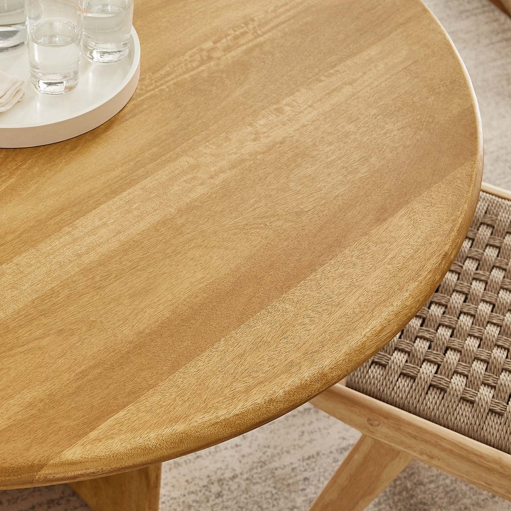 Round 48" Oak Wood Dining Table Y311432