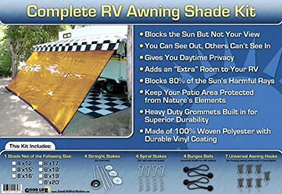 8x20 Beige RV Awning Shade Kit H549755