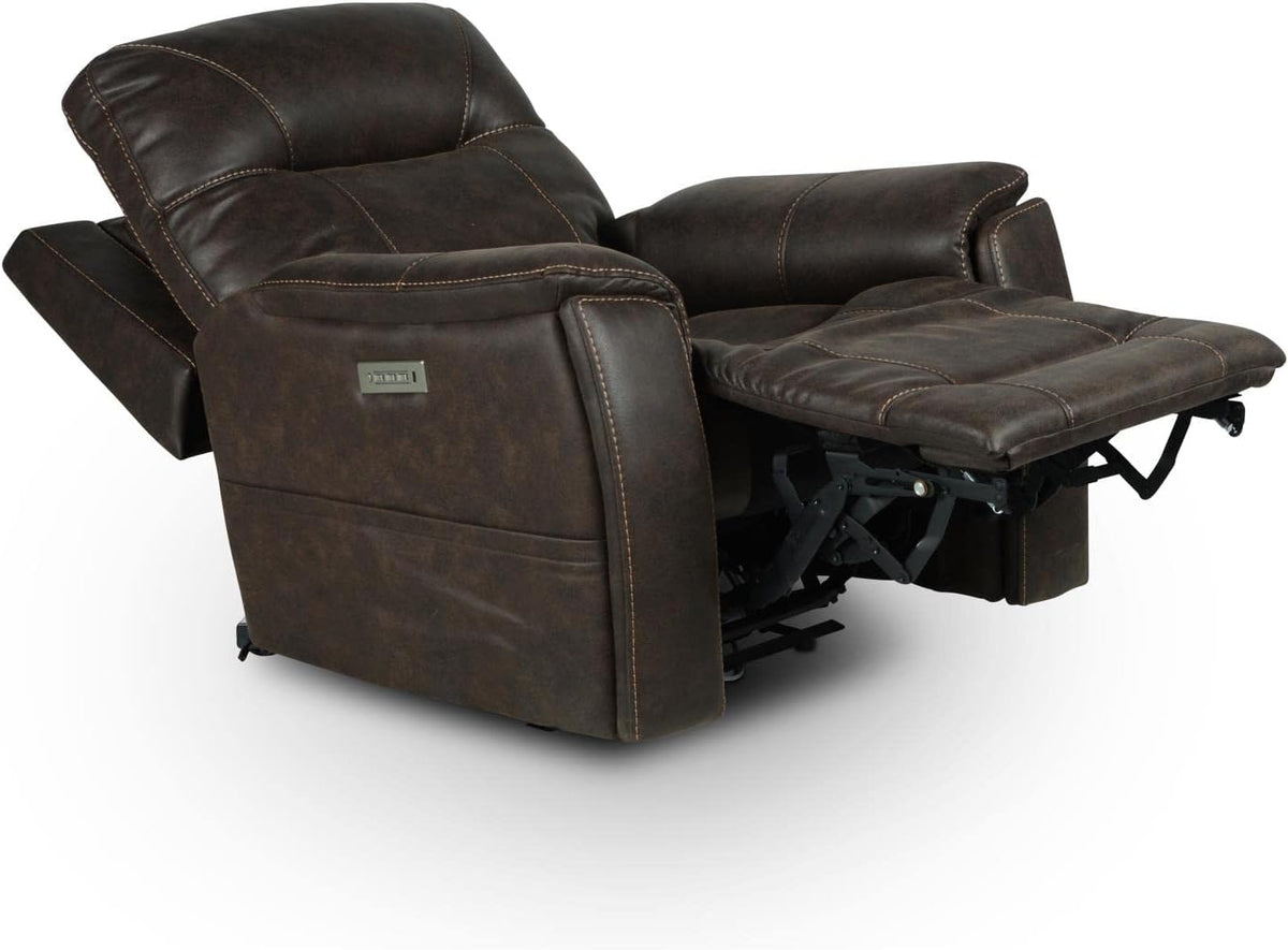 Saddle Brown Leatherette Power Recliner Chair G625