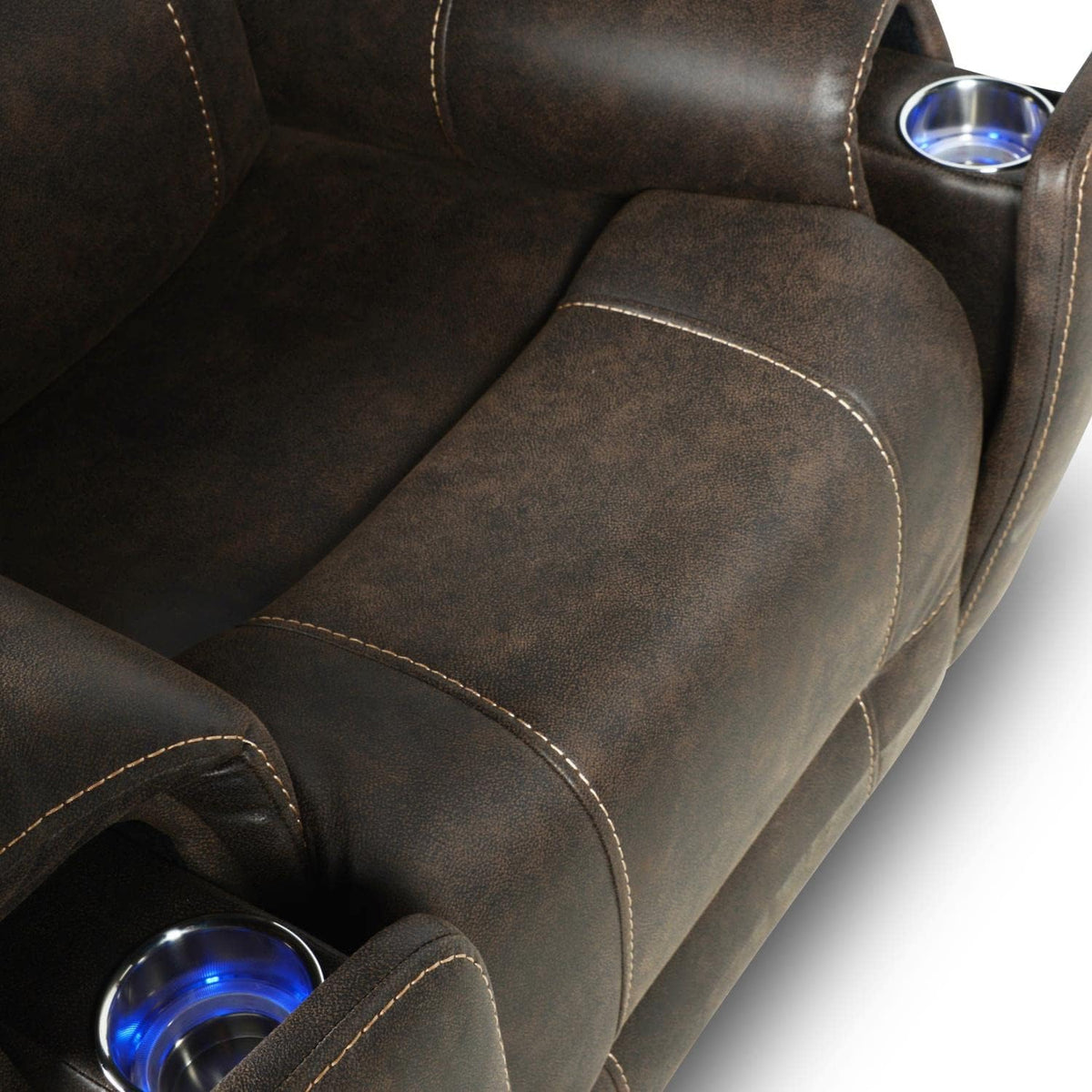 Saddle Brown Leatherette Power Recliner Chair G625