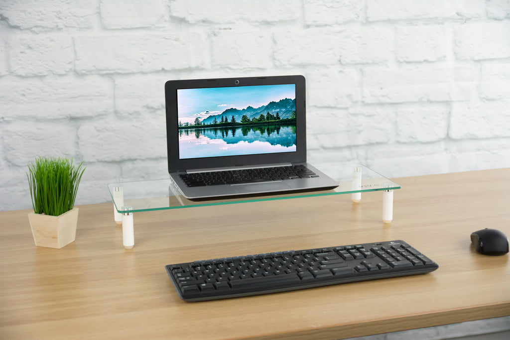 Ergonomic Glass Tabletop Riser D105