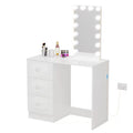 White Modern Vanity Table with Lights M975