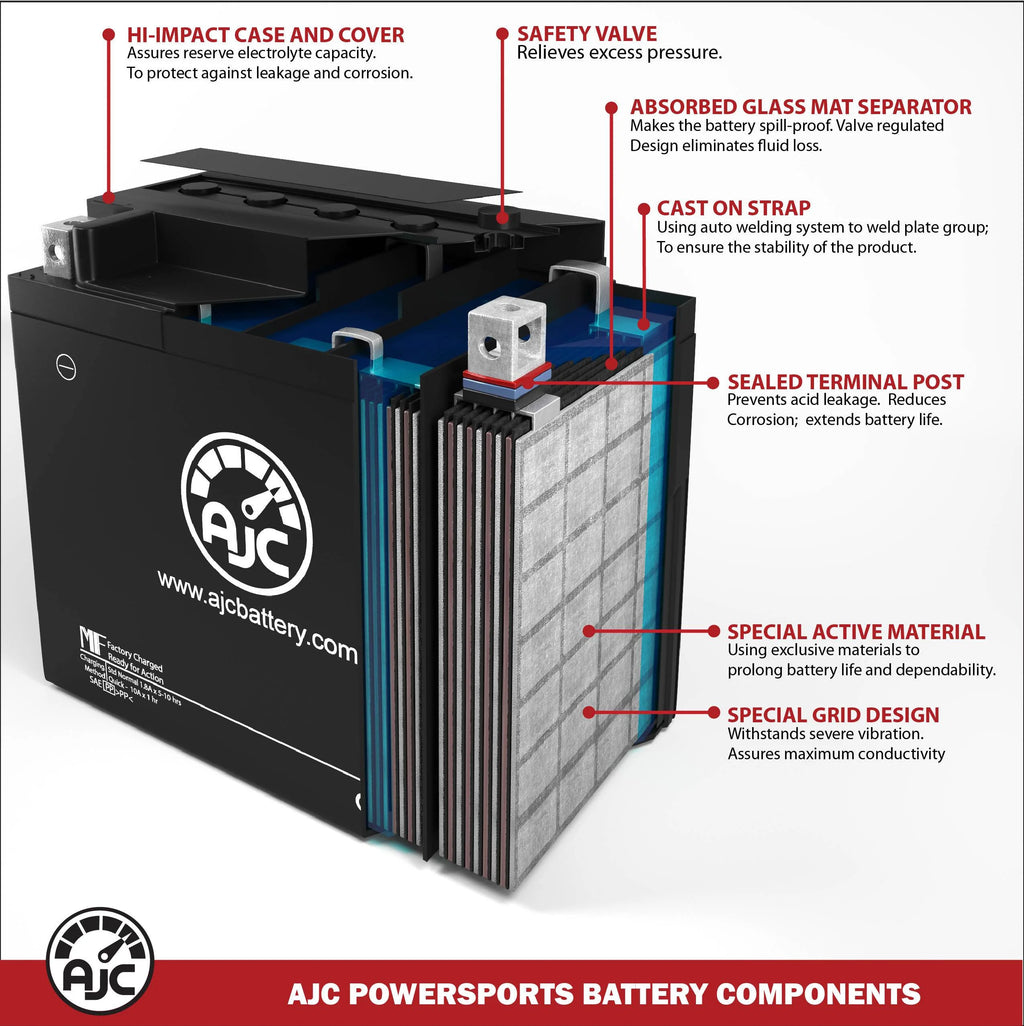 800CC 12V Snowmobile Replacement Battery J46117
