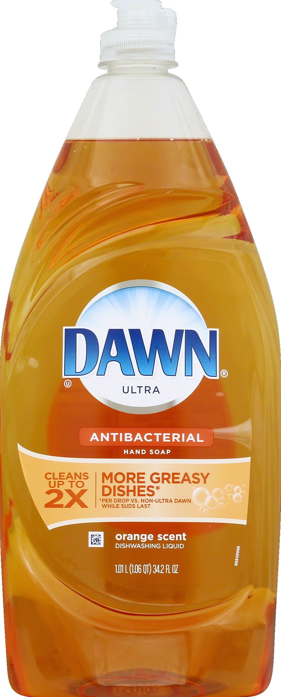Antibacterial Orange Dish Soap, 34.2 oz G32804